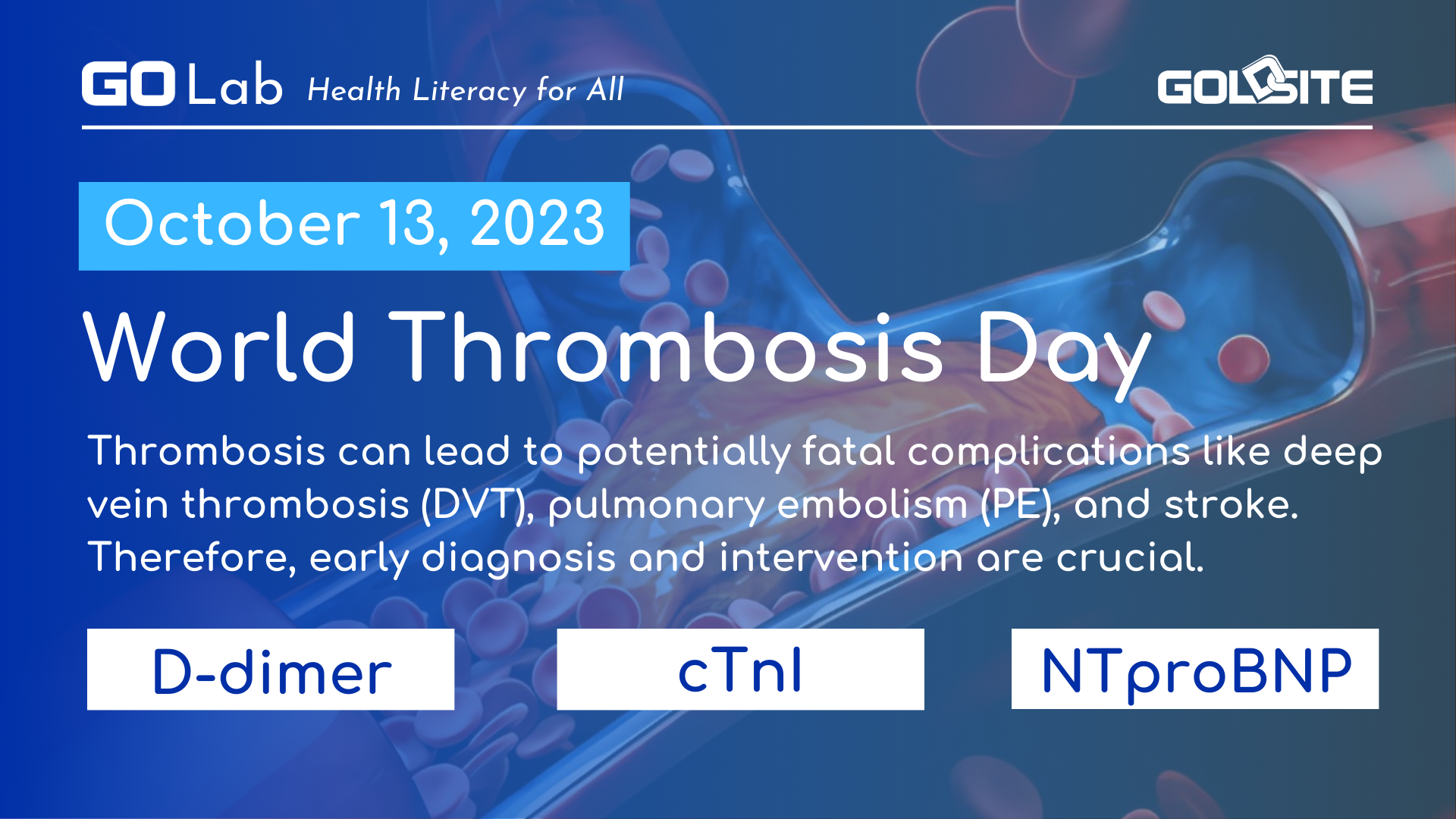 Лабораторные маркеры в диагностике тромбозов-GoLab ко Всемирному дню тромбоза