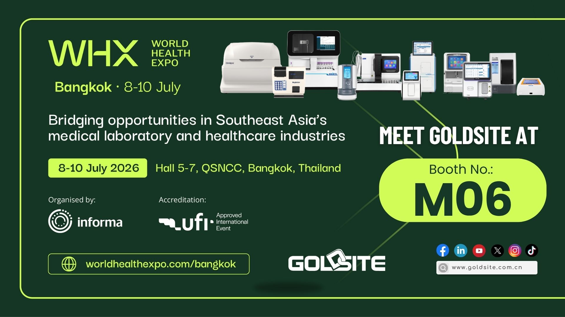 Предстоящее мероприятие: Goldsite примет участие в выставке WHX Labs Bangkok 2026
